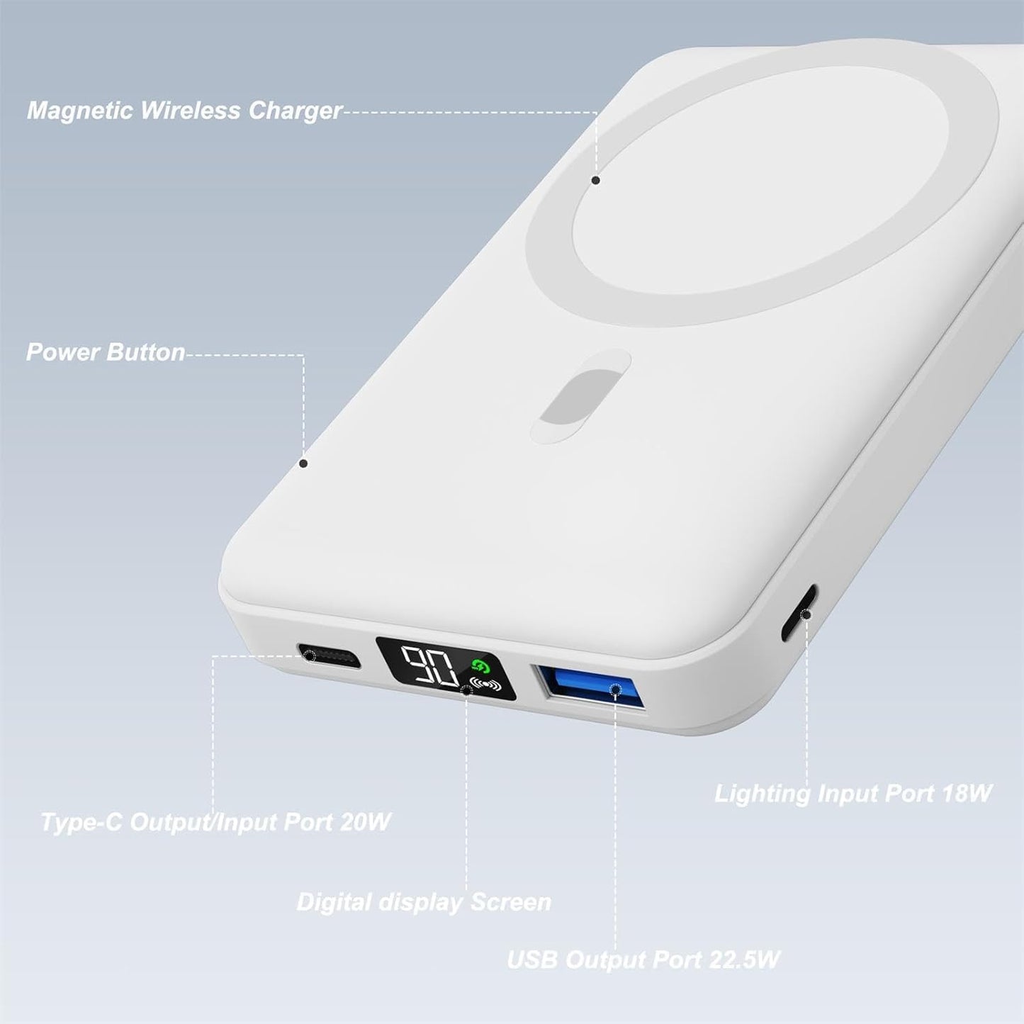 Magnetic Wireless Fast Charging Power Bank