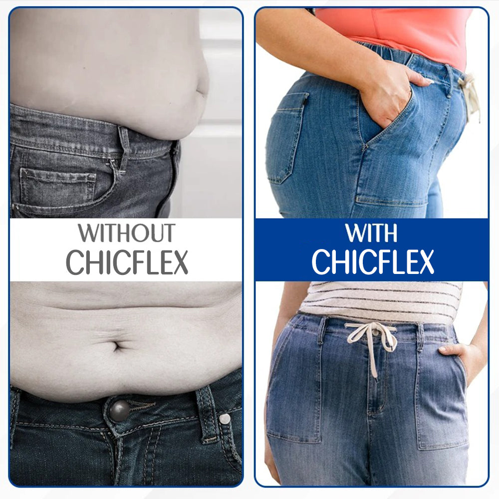 ChicFlex - High Waisted Stretchy Pull-on Elastic Waist Denim Joggers