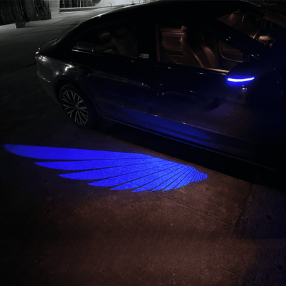 blue angel wings puddle lights