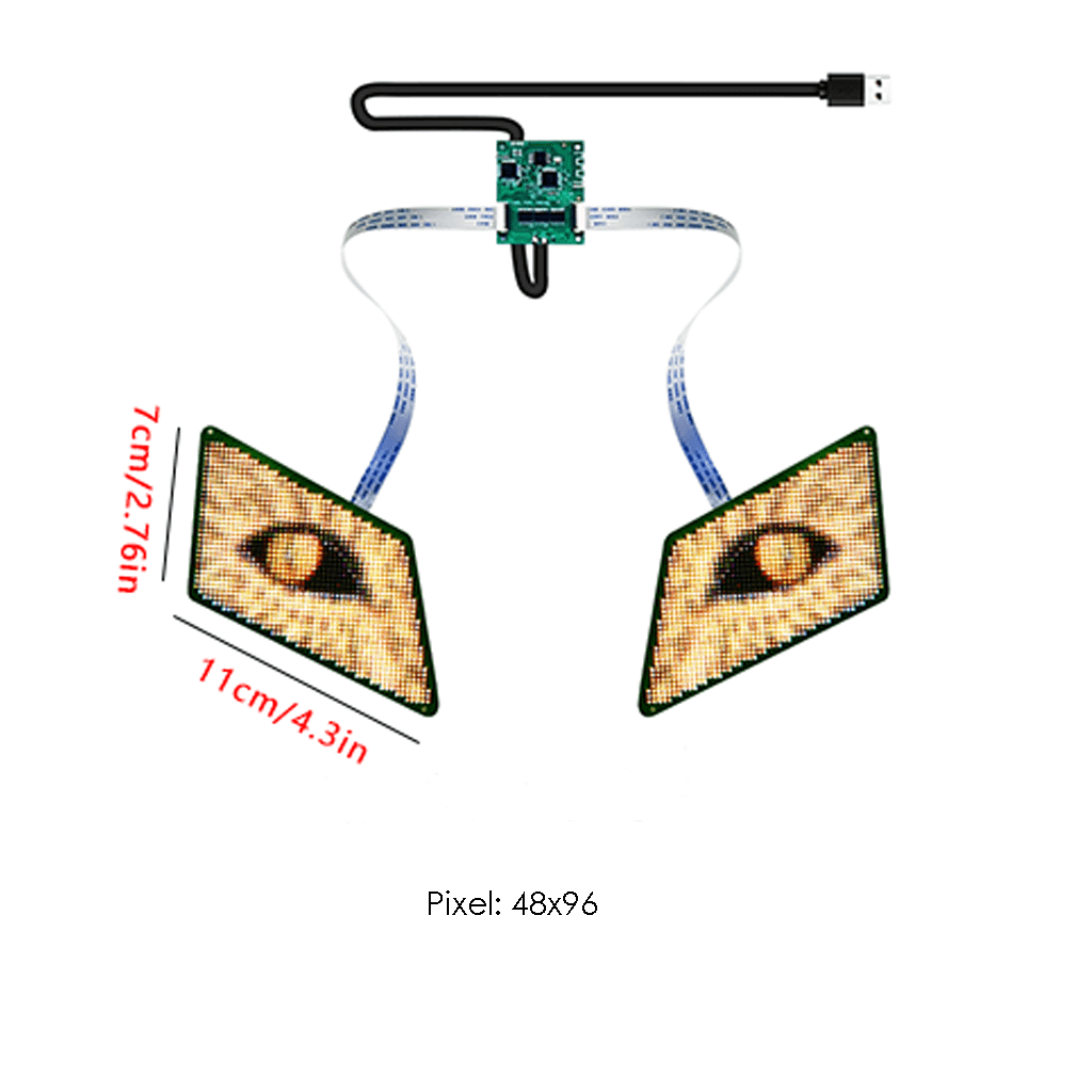 eyes for headlights size